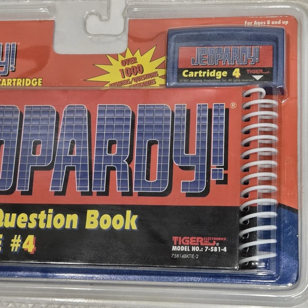 Jeopardy Handheld Electronic LCD Game Tiger Electronics 1997 W/ Cartridges- NEW